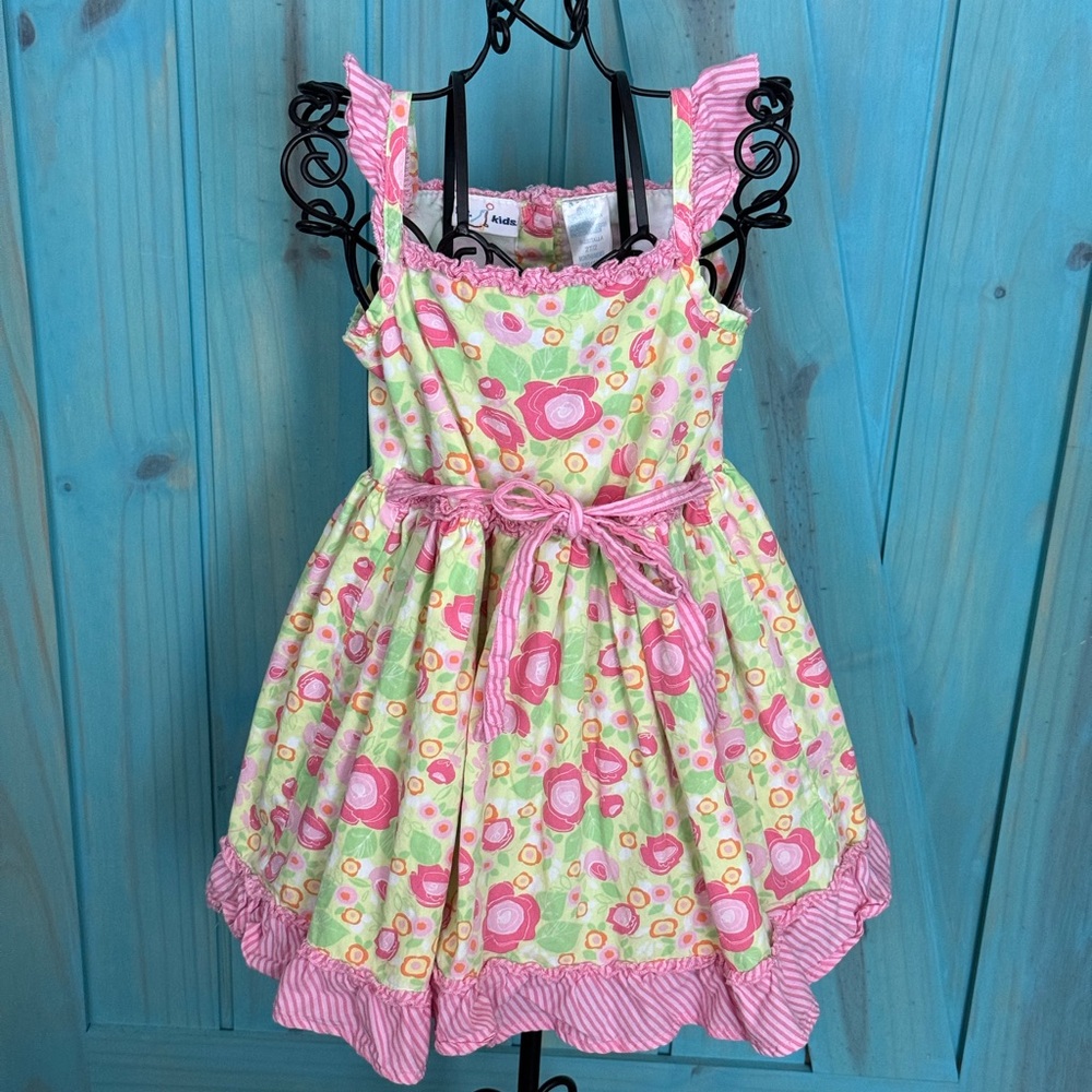B.T. Kids Vintage Girl’s Pink Floral Dress - 2T